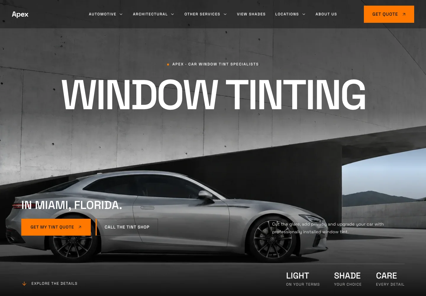 Apex website template with sample business content